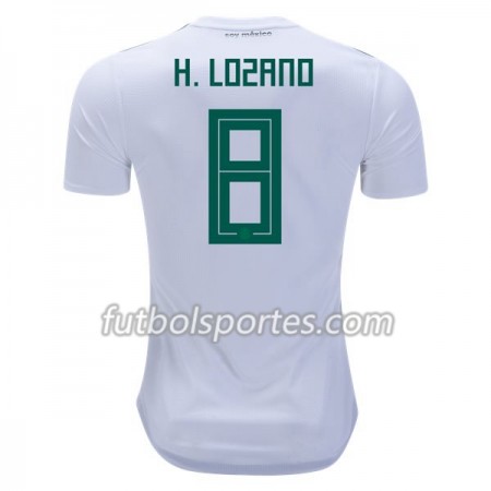 Camisetas México H.Lozano 8 Segunda Equipacion Mundial 2018